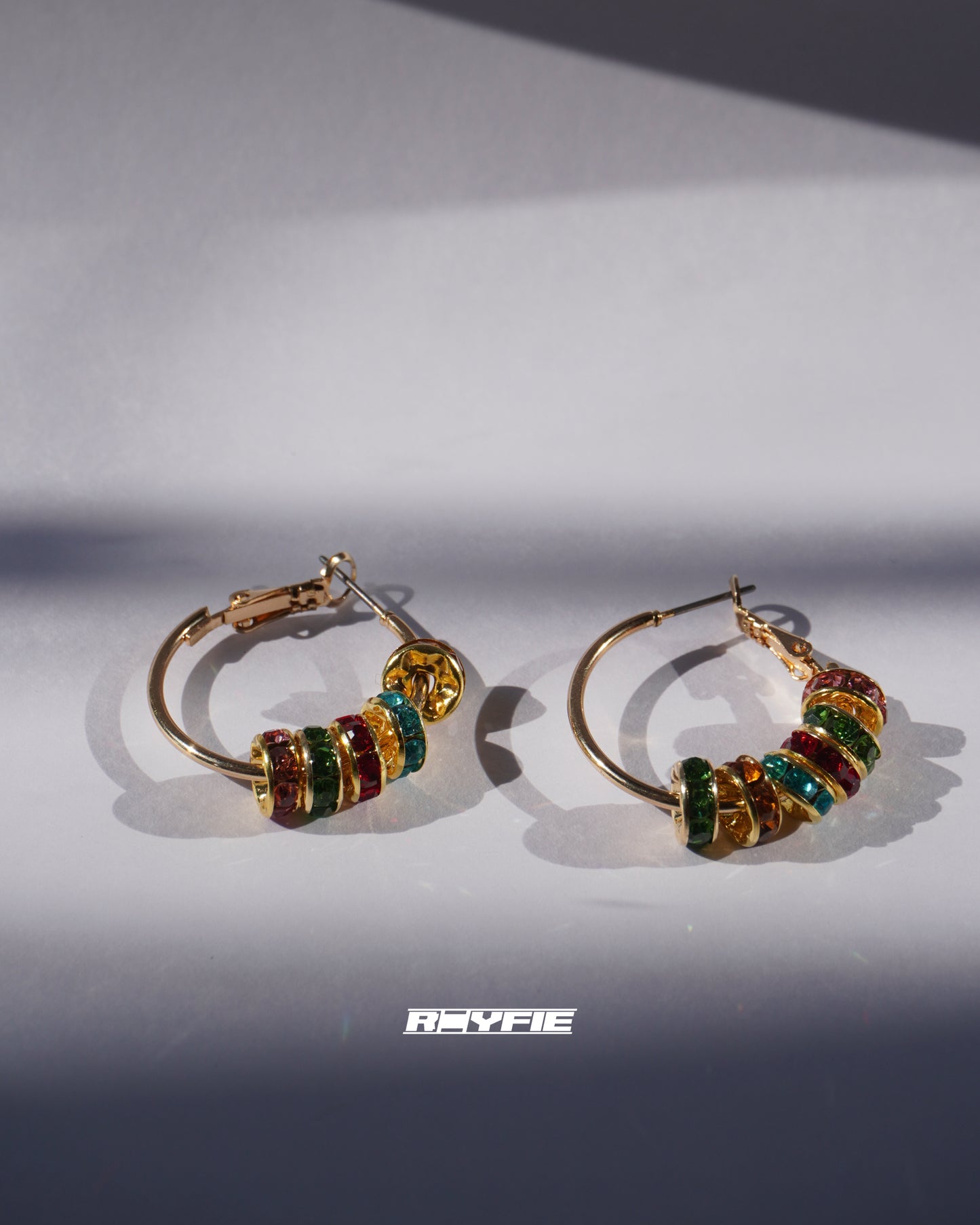 KOLORA Sparkling Mosaic Hoops