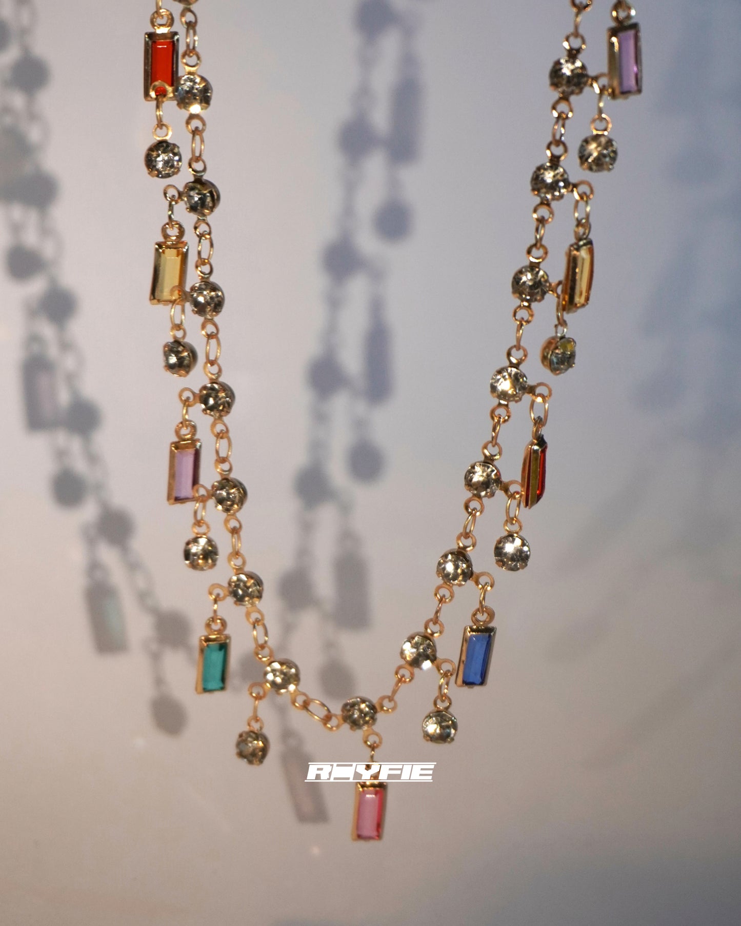 STATIKA Colorful Crystal Drop Necklace