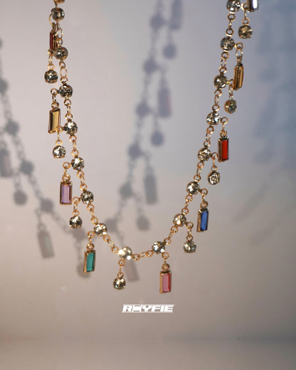 STATIKA Colorful Crystal Drop Necklace