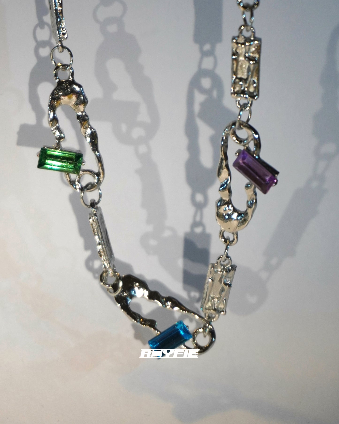 GESTALT Colorful Gemstone Link Necklace