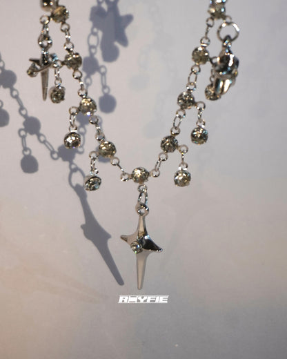 GESTALT Sparkling Crystal Dagger Necklace