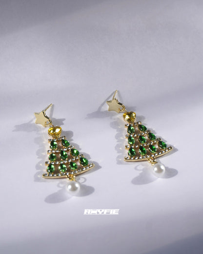 GESTALT Festive Christmas Tree Earrings