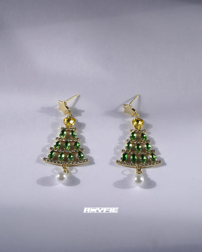 GESTALT Festive Christmas Tree Earrings