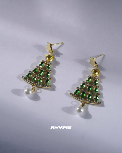 GESTALT Festive Christmas Tree Earrings