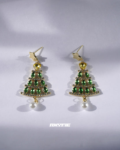 GESTALT Festive Christmas Tree Earrings