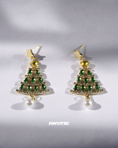 GESTALT Festive Christmas Tree Earrings