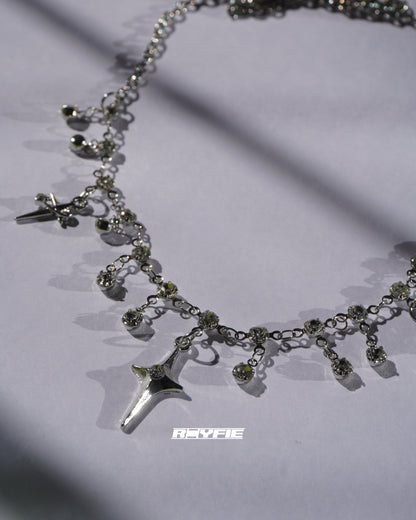 GESTALT Sparkling Crystal Dagger Necklace