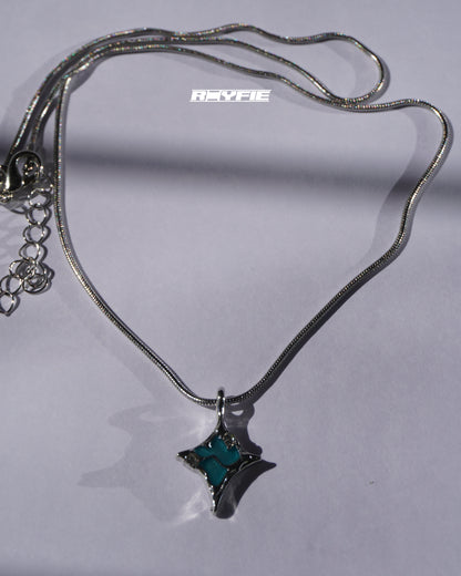 GESTALT Teal Starburst Necklace