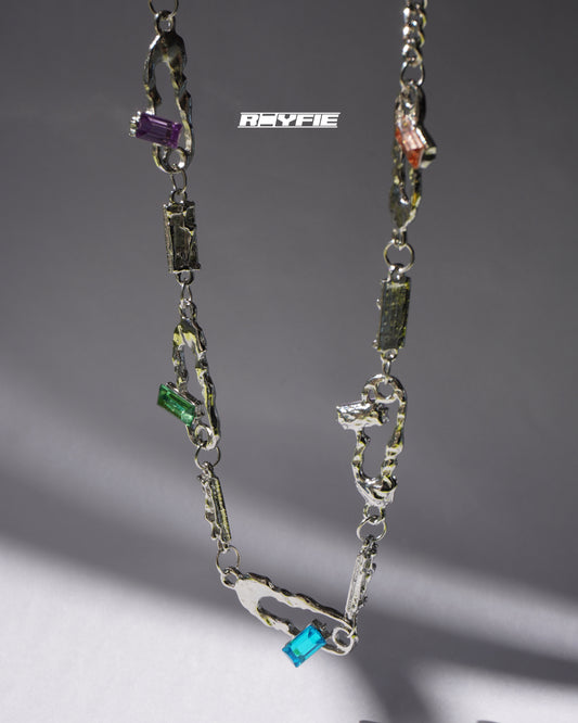 GESTALT Colorful Gemstone Link Necklace