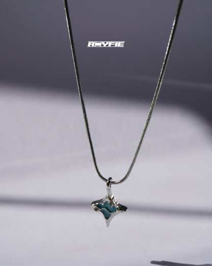 GESTALT Teal Starburst Necklace